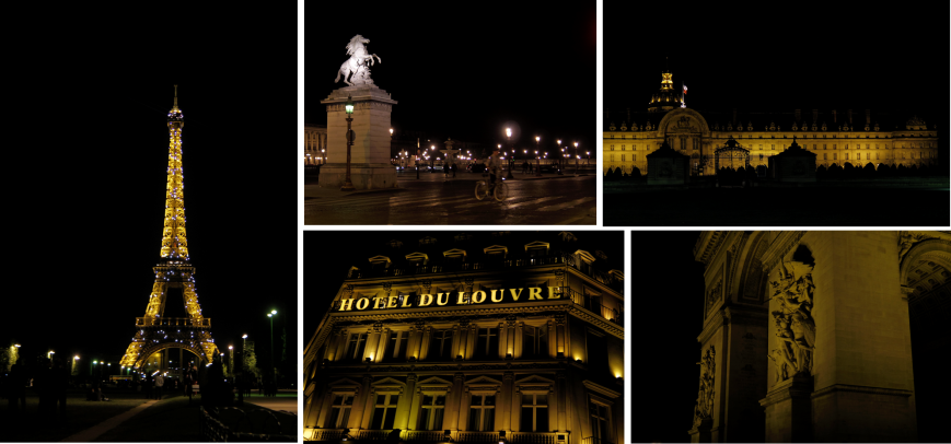 Paris collage - night